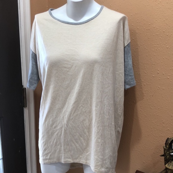 Lularoe beige and gray Irma tunic - Picture 2 of 5